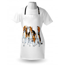 4 Beagle Hounds Play Apron