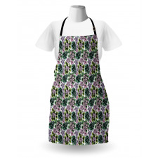 Violet Peonies Apron