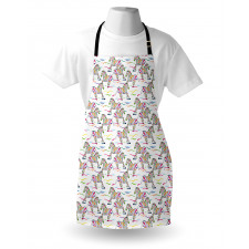 Running Colorful Animals Apron