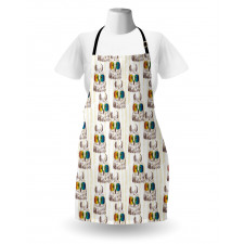 Funny Birds with Glasses Apron