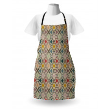 Colorful Dotted Squares Apron