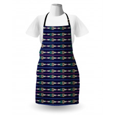 Grunge Doodle Stripes Apron