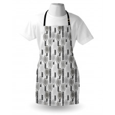 Greyscale Spring Bloom Apron