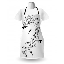 Curves Swirls Bird Apron