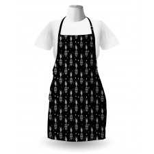 Monochrome Pineapples Apron