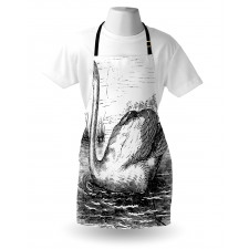 Hand Drawn Swan Design Apron