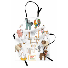 Crossword Farm Animal Apron