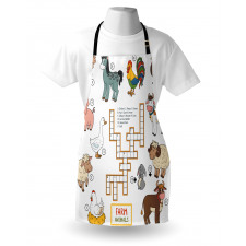 Crossword Farm Animal Apron