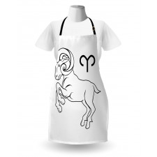 Horned Animal Art Apron