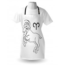 Horned Animal Art Apron