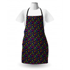 Striped Triangle Shapes Apron