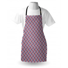 Checkered Diagonal Lines Apron