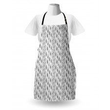 Greyscale Foliage Abstract Apron