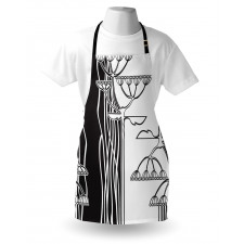 Abstract Plants Art Apron