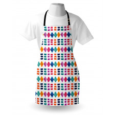 Watercolor Squares Lines Apron