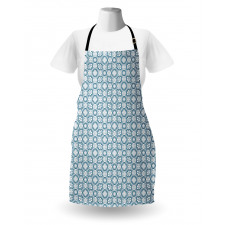 Blue Toned Curls Design Apron