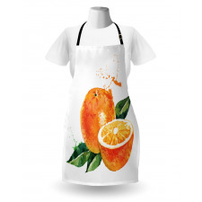 Watercolor Orange Art Apron