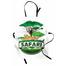 African Green Trees Lion Apron