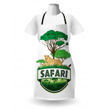 African Green Trees Lion Apron
