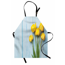 Yellow Flowers Rustic Apron