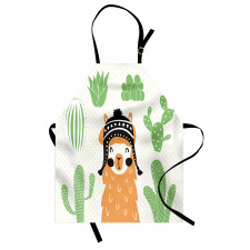 Llama in Hat Smiling Apron