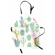 Hand Drawn Style Cacti Apron