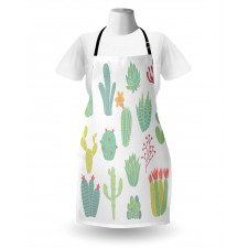 Hand Drawn Style Cacti Apron