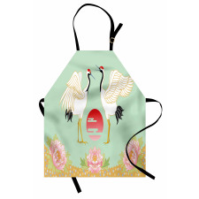 Japanese Cranes Sunrise Apron