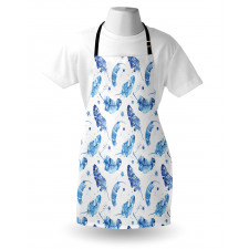 Watercolor Quill Motifs Apron