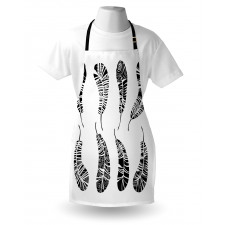 Monochrome Boho Motifs Apron