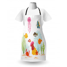 Cartoon Underwater Coral Apron