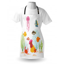 Cartoon Underwater Coral Apron