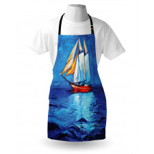 Oil Paint Style Sailship Apron