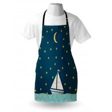 Sailing Boat Night Sky Apron