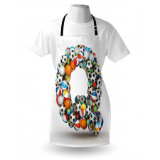 Gaming Balls ABC Font Apron