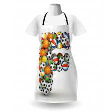 Sports Balls Composition Apron