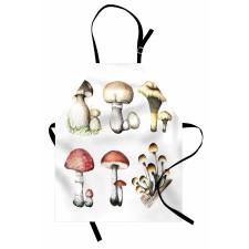 Hand Drawn Fungus Apron