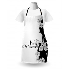 Bird Lily Petals Apron