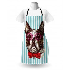 Pop Art Bulldog Sketch Apron