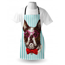 Pop Art Bulldog Sketch Apron