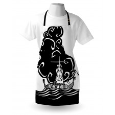 Viking Burning Longboat Apron