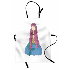 Girl Pink Hair Apron