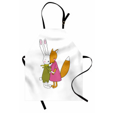 Fox and Hare Hugging Apron