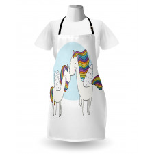 Colorful Pegasus Horses Apron