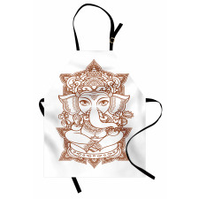 Asian Figure Symbol Boho Apron