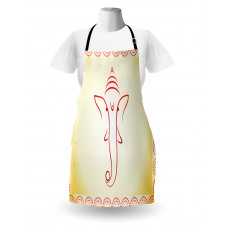 Doodle Portrait Asian Apron