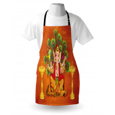 Asian Throne and Peacock Apron