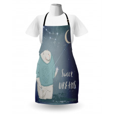 Polar Bear Holding a Star Apron