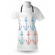 Colorful Anchor Marine Apron