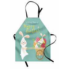 Paskalya Mutfak Önlüğü Mutlu Bayramlar Dileyen Tavşan Görseli